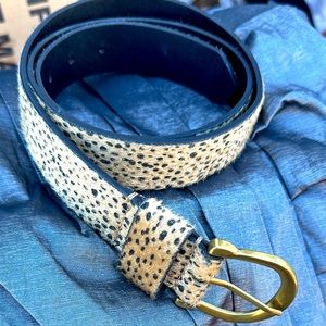 Target faux fur leopard belt